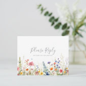 Rustieke Weide Botanische Menu Keuze RSVP Briefkaa (Staand voorkant)
