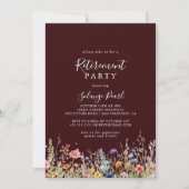 Rustieke weide botanische pensioneringsfeest kaart (Voorkant)