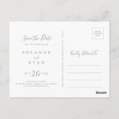 Rustieke weide botanische save the date briefkaart (Achterkant)