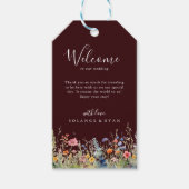 Rustieke Weide Botanische Trouw Welkom Cadeaulabel (Voorkant)