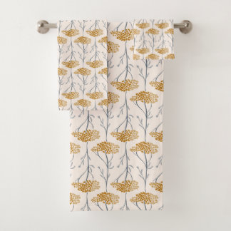 Rustieke Weide Duizendblad Wilde Bloem Botanisch O Bad Handdoek