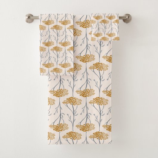 Rustieke Weide Duizendblad Wilde Bloem Botanisch O Bad Handdoek (Insitu)