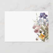 Rustieke weide Wildbloemen Paarse receptie Informatiekaartje (Achterkant)