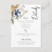 Rustieke weide Wildbloemen Paarse Waterverf Informatiekaartje (Voorkant)