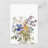 Rustieke weide Wildbloemen Paarse Waterverf Informatiekaartje (Achterkant)