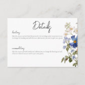 Rustieke weide Wildbloemen Paarse Waterverf Informatiekaartje (Voorkant)