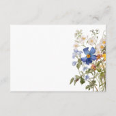 Rustieke weide Wildbloemen Paarse Waterverf Informatiekaartje (Achterkant)