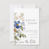 Rustieke weide Wildbloemen Paarse Waterverf Save The Date (Voorkant)