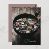 Rustieke weidebloemen bloemstuk waterschaal briefkaart (Voorkant / Achterkant)