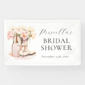 Rustieke Welcome Boots Bubbly Cowgirl VRIJGEZELLEN Spandoek (Horizontaal)