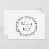 Rustieke wens goed. Botanische land bruiloft Informatiekaartje (Voorkant / Achterkant)