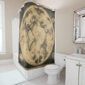 Rustieke  Wereldkaart Wereldbol (5) Douchegordijn (In situ)