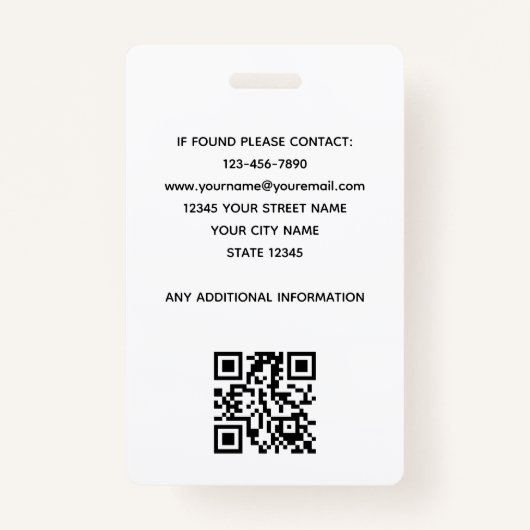 Rustieke werknemer ID Naam Foto Woodgrain Green Badge (Achterkant)