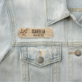 Rustieke Werknemersnaam Woodgrain Brown Personeel  Naamplaatje (In situ)