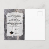 Rustieke Western Afstudeer Dankjewel Briefkaart (Achterkant)