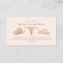 Rustieke Western Bruidsuitnodiging Recept Verzoek Informatiekaartje