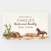 Rustieke Western Bruiloft Feest Welkomstbanner Spandoek (Horizontaal)