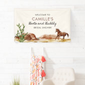 Rustieke Western Bruiloft Feestelijke Welkomstbann Spandoek (Insitu)