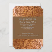 rustieke western country cowboy bewerkt leer kaart (Achterkant)