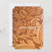 rustieke western country cowboy gedecoreerd leer kaart (Voorkant)