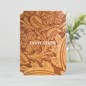 rustieke western country cowboy lederen gereedscha kaart (Staand voorkant)