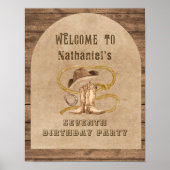 Rustieke western cowboy je wordt gezocht Welkom bo Poster (Voorkant)