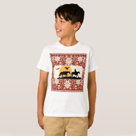 Rustieke Western Cowboy Paard Bloemrijke Volkskuns T-shirt