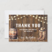 Rustieke Western Cowboylaarzen Bedanktkaart  Bedankkaart (Voorkant)