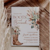 Rustieke Western Laarzen Brunch Bruidsfeest Kaart