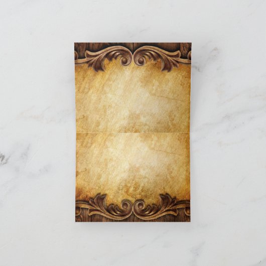 Rustieke  western land bruiloft dank u bedankkaart (Binnen)