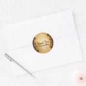 Rustieke  western land bruiloft dank u ronde sticker (Envelop)