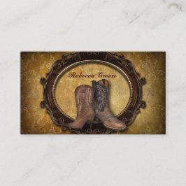 rustieke  western land mode cowboy visitekaartje