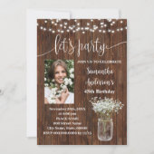 Rustieke Western Let's Party Verjaardag met Foto Kaart (Voorkant)