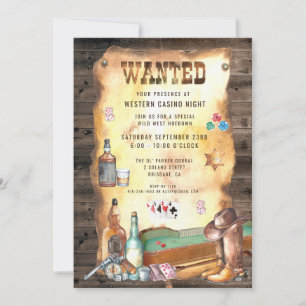 Rustieke Western Rodeo Cowboy Casino Kaart
