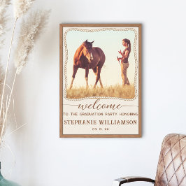 Rustieke western touw fotolijst feest welkom poster