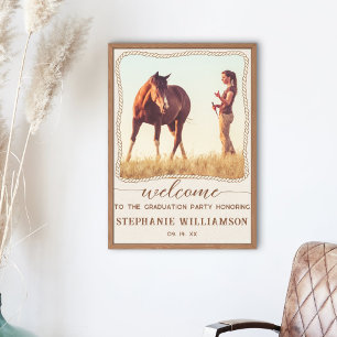 Rustieke western touw fotolijst feest welkom poster