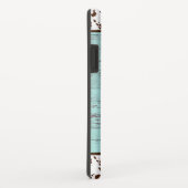 Rustieke Western Turquoise Hout Rundleer Foto Case-Mate iPhone Case (Achterkant/rechts)
