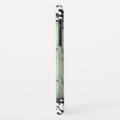 Rustieke Western Turquoise Houten Koehuid Monogram Case-Mate iPhone Case (Achterkant/links)