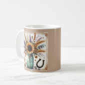 Rustieke Western Zonnebloem Mok Cadeau (Voorkant links)