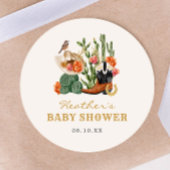 Rustieke Westerne Baby shower Sticker