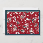 Rustieke Westerne Bandanna Print Cowboy Verjaardag Kaart (Achterkant)