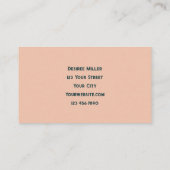 Rustieke Westerne Blauwgroen Tan Zonnebloemen Bull Visitekaartje (Achterkant)