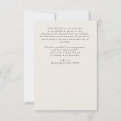 Rustieke Westerne Boho Hoefijzer bruiloft Bedankkaart (Achterkant)