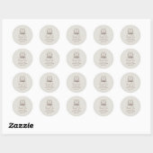 Rustieke Westerne Boho Hoefijzer bruiloft Dank u Ronde Sticker (Vel)