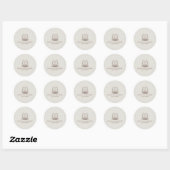 Rustieke Westerne Boho Hoefijzer bruiloft Ronde Sticker (Vel)