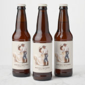 Rustieke Westerne bruiloft Bier Etiket (Flessen)