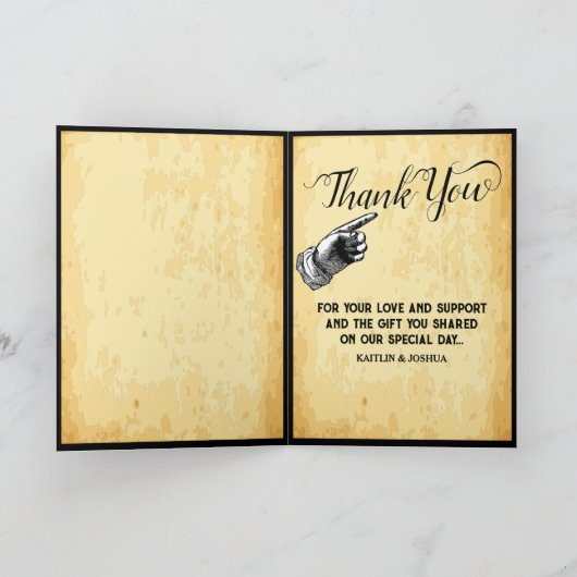 Rustieke Westerne bruiloft 🤠 Country Charm Bedankkaart (Binnen)