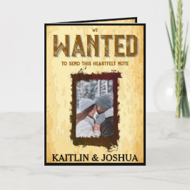 Rustieke Westerne bruiloft 🤠 Country Charm Bedankkaart