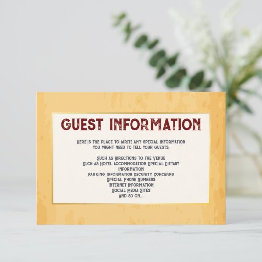 Rustieke Westerne bruiloft 🤠 Country Charm Kaart (Staand voorkant)