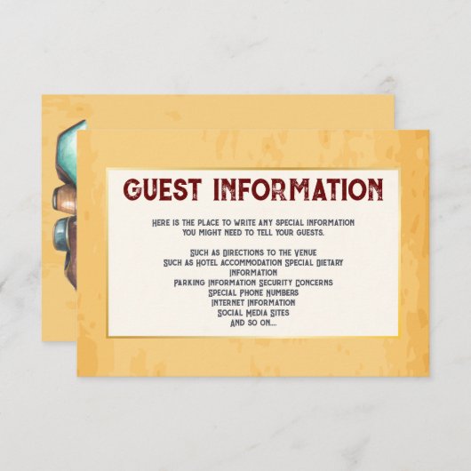 Rustieke Westerne bruiloft 🤠 Country Charm Kaart (Voorkant / Achterkant)